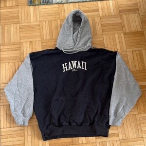 Brandy Melville Black and Gray Hawaii Hoodie